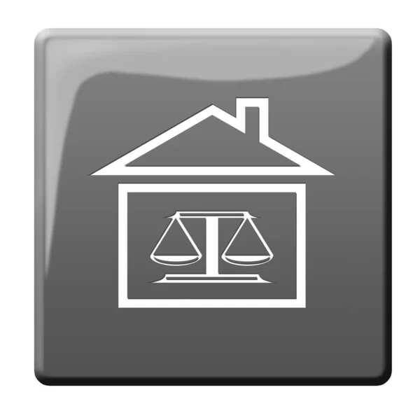 Courthouse Button House Jurisdiction — Stock Photo, Image