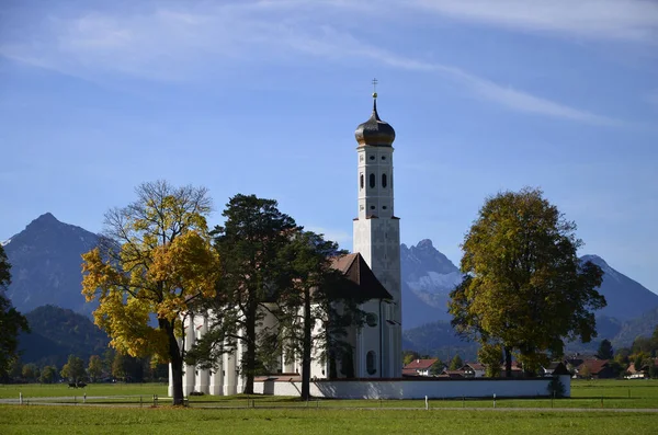 Coloman Před Tannheimskými Alpami Ostallgu — Stock fotografie