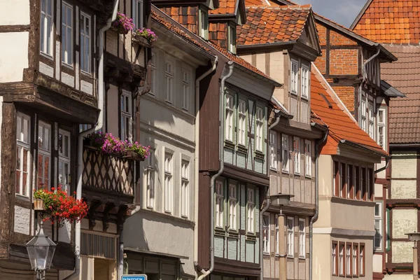 Half Timbered Houses World Heritage Town Quedlinburg — Stock Photo, Image