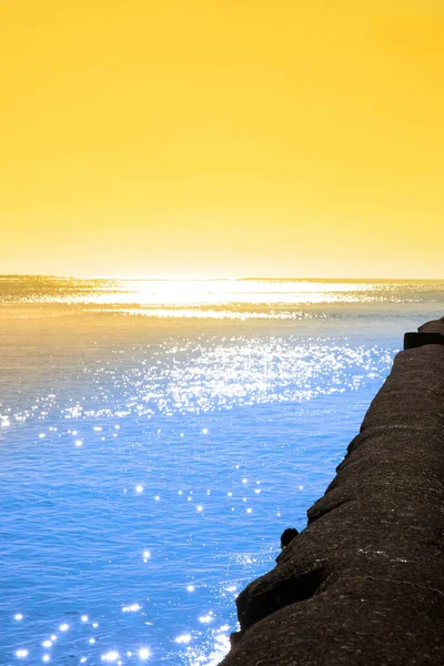 Bellissimo Tramonto Dal Muro Del Mare Nella Contea Youghal Cork — Foto Stock