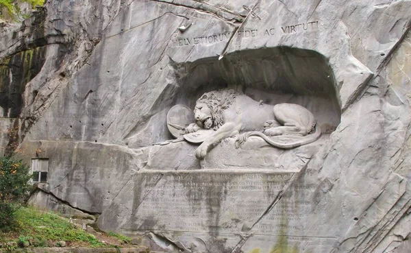 Lion Monument Thorvaldsen Lucerne — Stock Photo, Image