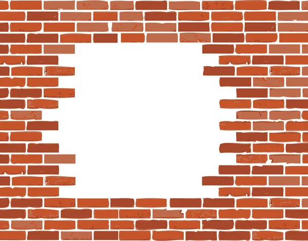 White Hole Old Wall Brick Frame — Stock Photo, Image