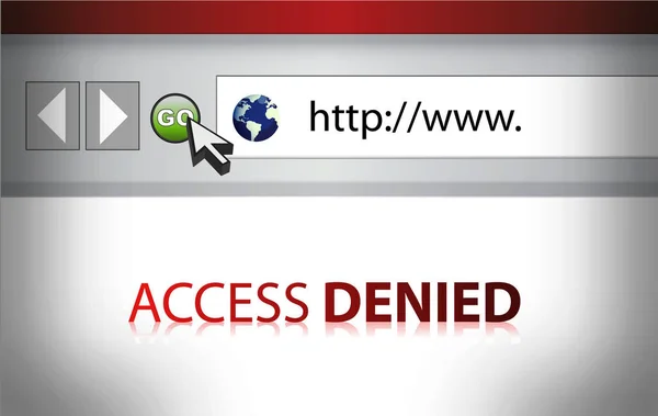 Website Access Denied Illustration Design — Stock Photo, Image
