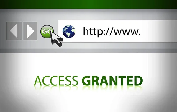 Website Access Granted Illustration Design — Stock Photo, Image