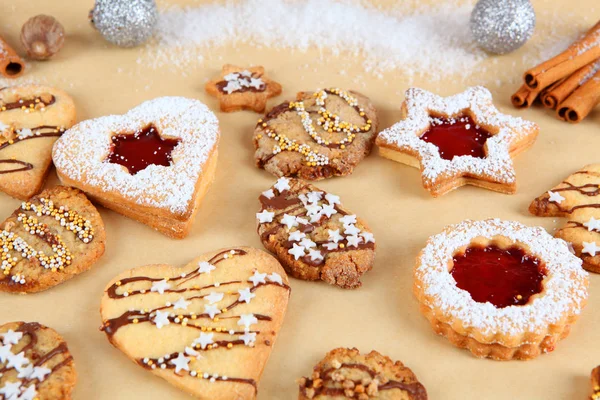 Kerstmis Heerlijke Zoete Koekjes — Stockfoto