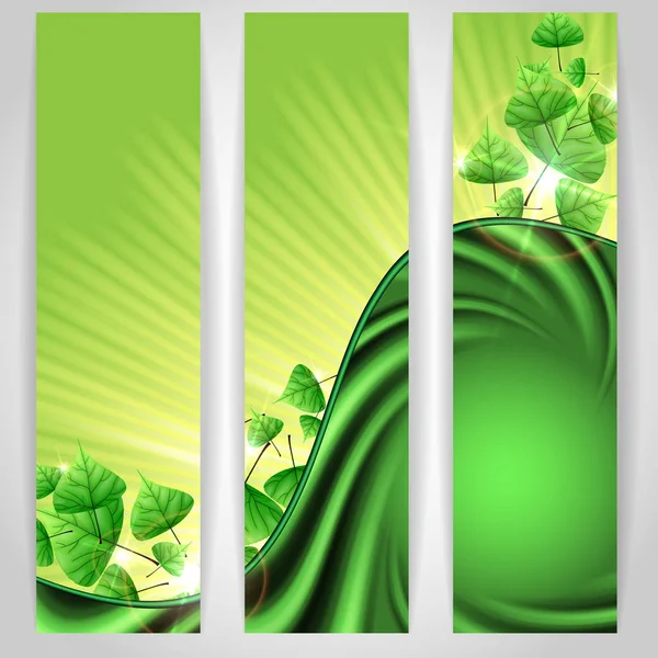 Eco Fundo Verde Com Folhas Ilustração Vetorial Eps — Fotografia de Stock
