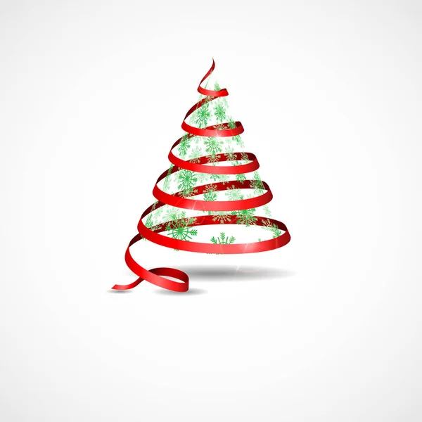 Stilizált Bordás Karácsonyfa Vektor Illusztráció Rész — Stock Fotó