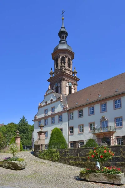 Kara Orman Gengenbach Eski Kasaba Reichsabtei Stadtkirche Caddesi — Stok fotoğraf
