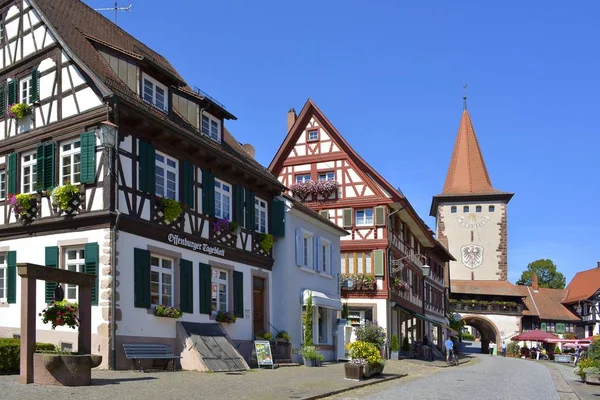 Foresta Nera Gengenbach Obertor Case Graticcio Centro Storico — Foto Stock