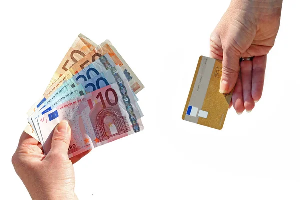 Paiement Espèces Par Carte — Photo