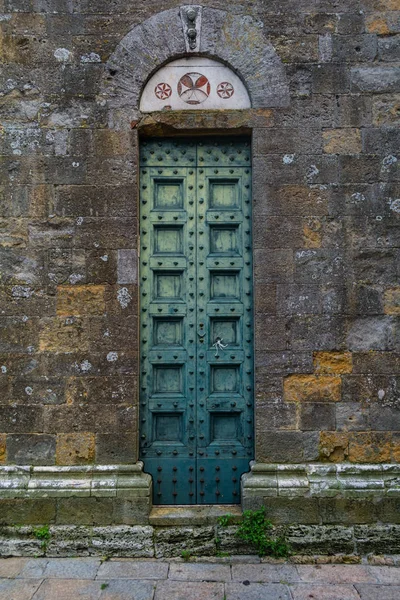 Porta Praça Catedral Volterra Toscana — Fotografia de Stock