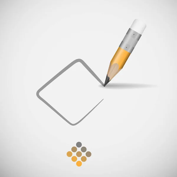 Pencil Drawing Line Vector Illustration Eps — Stock Photo, Image