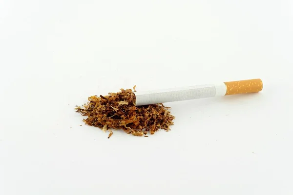 Cigarette Tabac Isolé Sur Blanc — Photo
