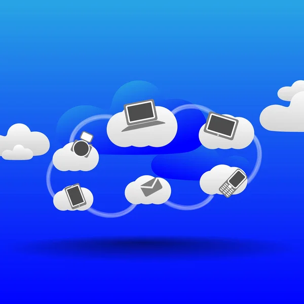 Concetto Cloud Computing Illustrazione Vettoriale — Foto Stock