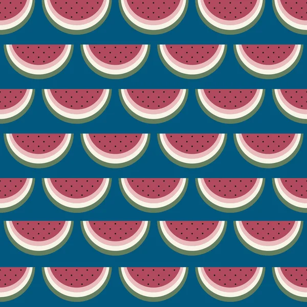 Retro Style Seamless Pattern Watermelon Slices — Stock Photo, Image