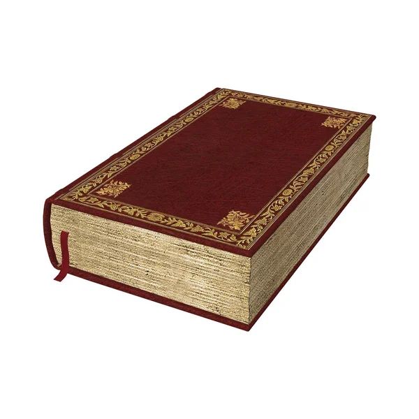 Beyaz Arka Plan Üzerinde Izole Edilmiş Eski Bir Kitabın Dijital — Stok fotoğraf