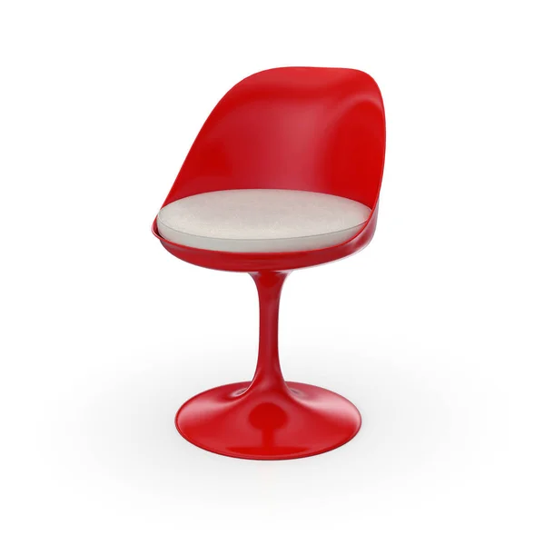 Sedia Design Retrò Bianco Rosso — Foto Stock