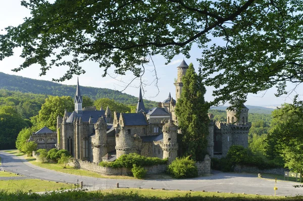 宏伟的中世纪城堡建筑景观 — 图库照片