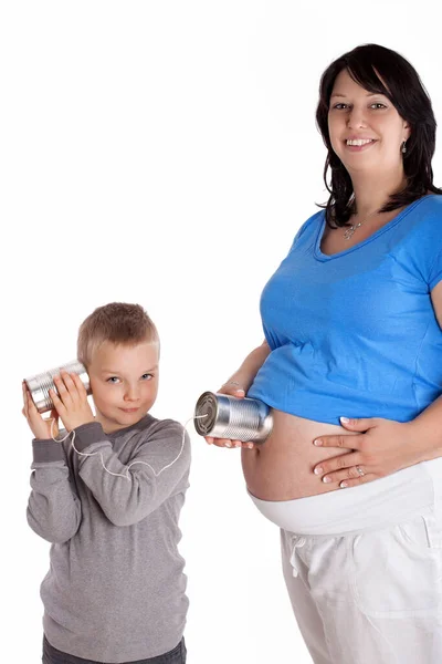 Mujer Embarazada Con Bebé — Foto de Stock