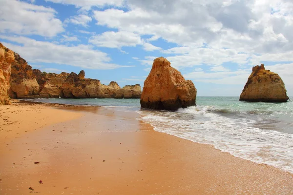 Utsikt Över Stranden Algarve Portugal — Stockfoto