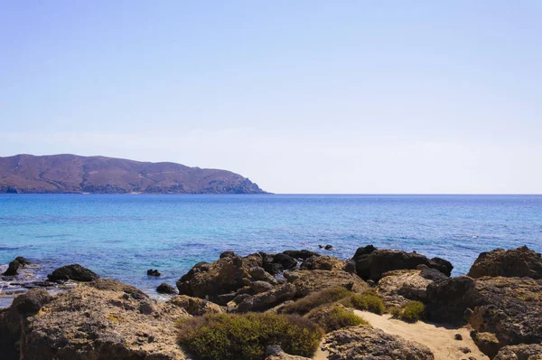 Ευρεία Θέα Στην Παραλία Κεδρόδασος Κρήτη — Φωτογραφία Αρχείου