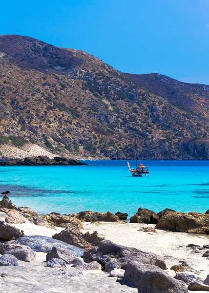 Vue Imprenable Sur Plage Kedrodasos Île Crète Grèce — Photo