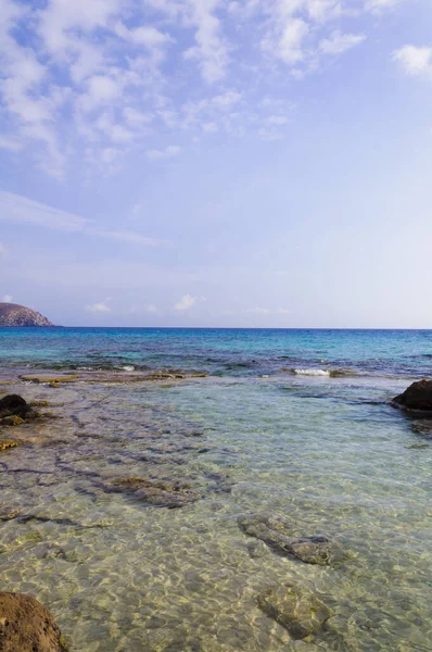 Широкий Вид Пляж Кедродасос Крит Греція — стокове фото