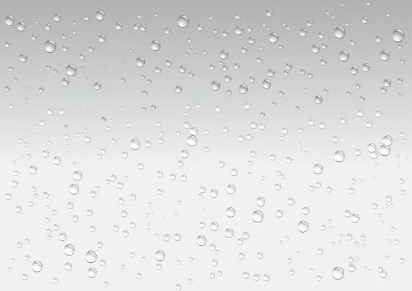 Queda Gotas Água Fundo Cinza Branco — Fotografia de Stock
