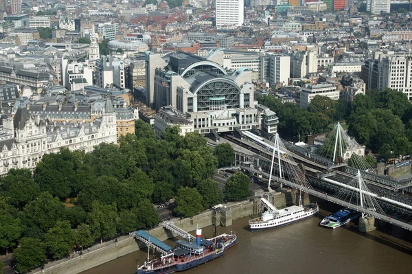Detail Von Charing Cross Station Und Hungerford Bridge London Vereinigtes — Stockfoto