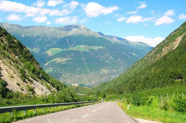 Uitzicht Van Het Martelltal Tot Aan Vinschgau — Stockfoto