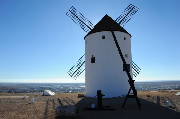 Hiszpania Wiatraki Mancha Cervantes Don Quijote — Zdjęcie stockowe