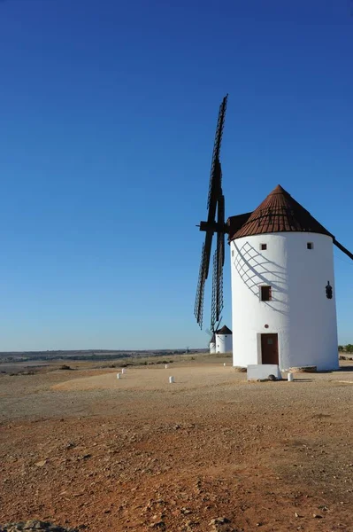 Espanha Moinhos Vento Mancha Antes Don Quijote — Fotografia de Stock