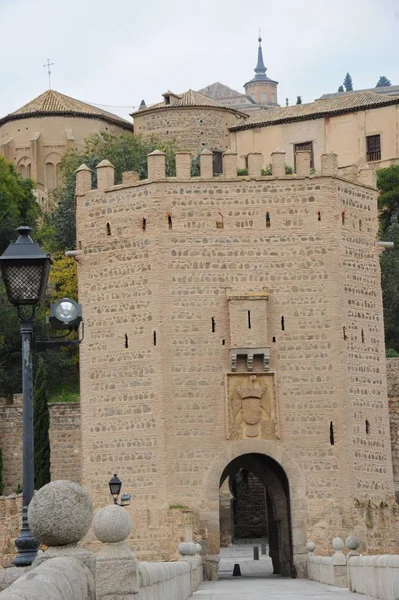 Toledo Spain Facades Bridge Puente Alcantara Tajo — 图库照片