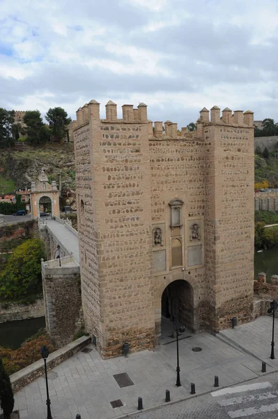 Toledo Spagna Facciate Ponte Puente Alcantara Tajo — Foto Stock