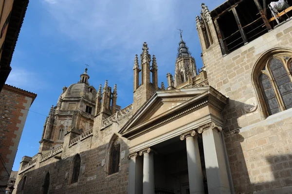 Toledo Španělsko Fasády Katedrála Kastilie Mancha — Stock fotografie