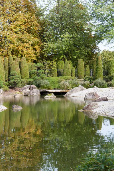 Estanque Parque Otoño — Foto de Stock