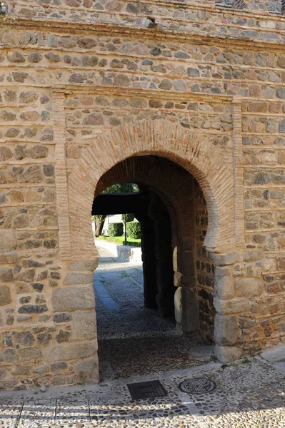 Toledo Spain Facades Door City Gate Castilla Mancha — стоковое фото