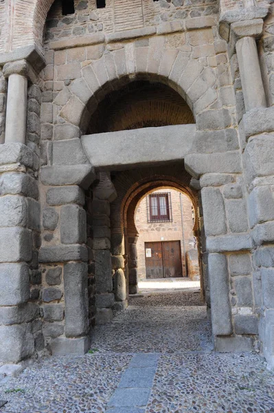 Toledo Hiszpanie Fasady Drzwi Brama Miejska Castilla Mancha — Zdjęcie stockowe