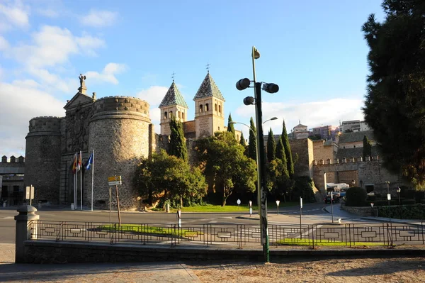 Toledo Hiszpanie Fasady Drzwi Brama Miejska Castilla Mancha — Zdjęcie stockowe