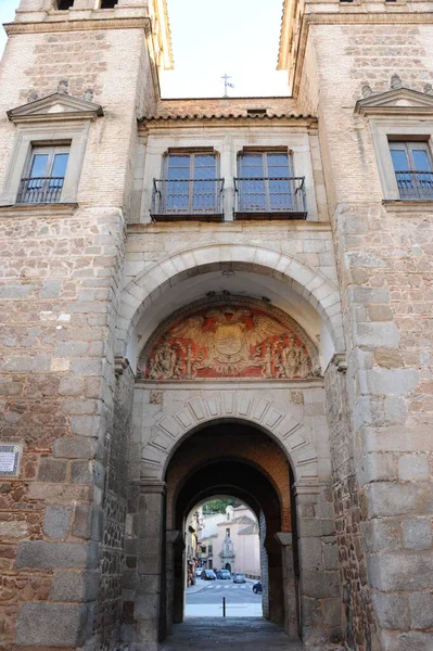 Toledo Spanya Cephe Kapı Şehir Kapısı Kastilla Mancha — Stok fotoğraf