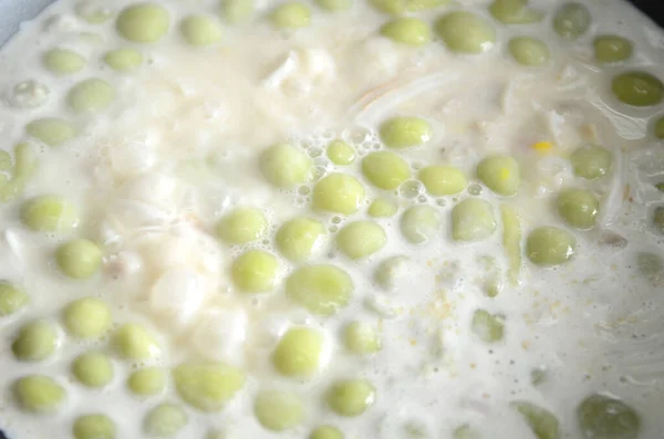 Dumplings Coconut Cream Thai Dessert — Stock Photo, Image