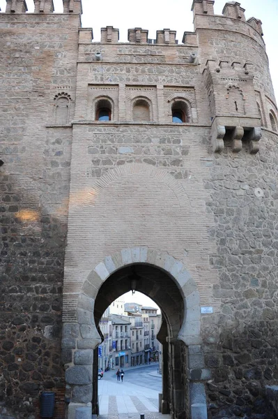 Toledo Spagna Facciate Porta Città Castello Mancha — Foto Stock