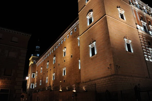 Toledo España Fachadas Alcazar Puerta Puerta Castilla Mancha — Foto de Stock