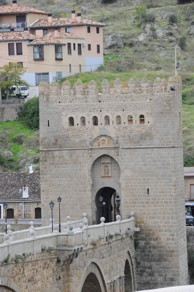 Toledo Espanha Fachadas Porta Portão Cidade Castilla Mancha — Fotografia de Stock