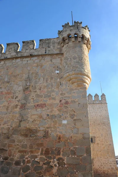 Spanien Orgaz Burg Fliesen Fenster Provinz Toledo Kastilien Mancha — Stockfoto