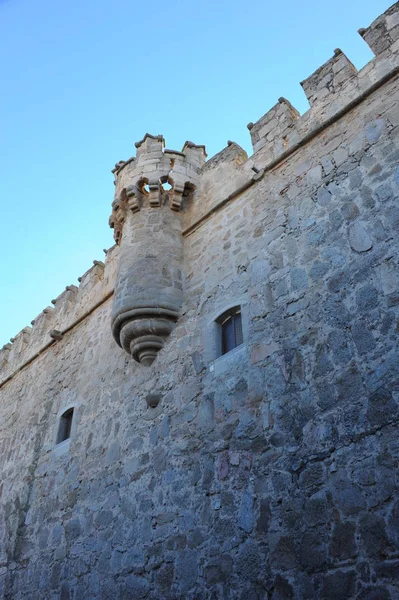 Spain Orgaz Burg Tiles Windows Province Toledo Castile Mancha — Stock Photo, Image