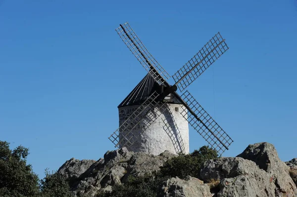 Spanien Väderkvarnar Provinsen Toledo Kastilien Mancha — Stockfoto