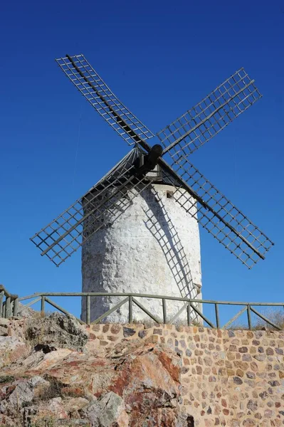 Spanien Windmühlen Provinz Toledo Kastilien Mancha — Stockfoto