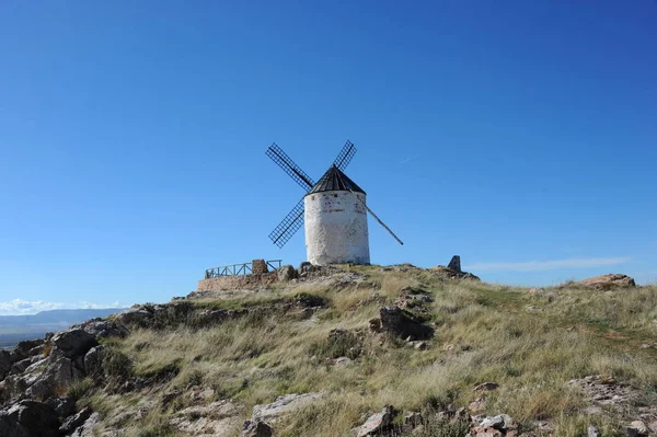 Ισπανοί Ανεμόμυλοι Επαρχία Τολέδο Castilla Mancha — Φωτογραφία Αρχείου