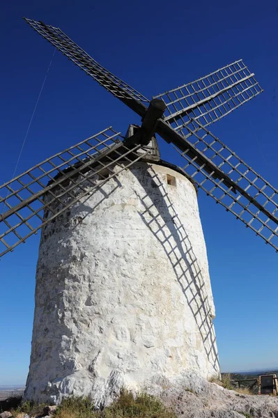 Hiszpanie Wiatraki Prowincja Toledo Castile Mancha — Zdjęcie stockowe